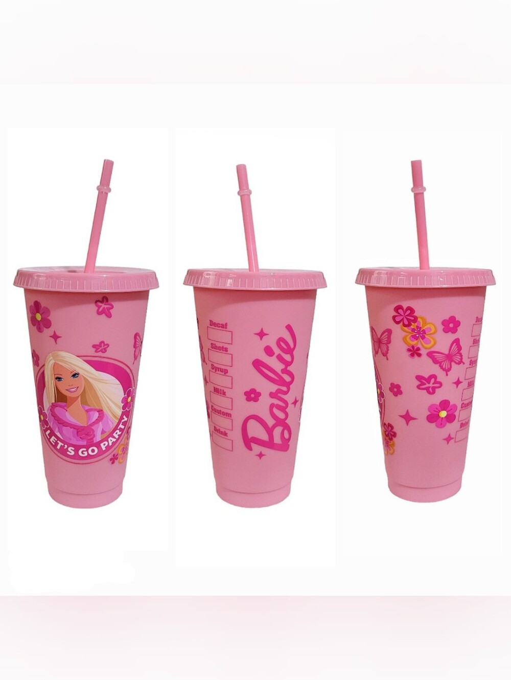 Barbie Pink Plastic Tumbler 24oz